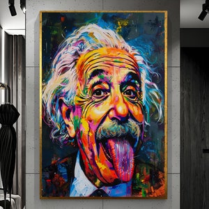 Einstein Portrait Canvas Art: Scientific, Educational, Modern Wall Decor