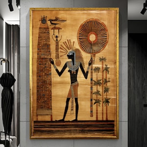 Anibus Wall Decor, Egyptian Gods Wall Art, Ancient Egyptian Wall Decor, Canvas Print, Egyptian God Art, Wall Art, Gift For Home, Wall Art