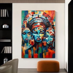 african queen wall art, African culture wall art, African Art work, Home Decor, Wall Art gifts, Trendy wall art, art decor, Gift for home