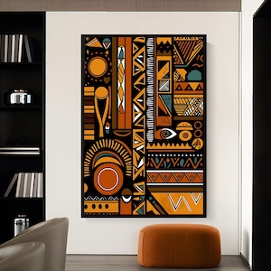 African American Culture Wall Decor, African Artwork wall Decor, African Pattern, Home Decor, Wall Hangings, African Gift, Wall art, Print