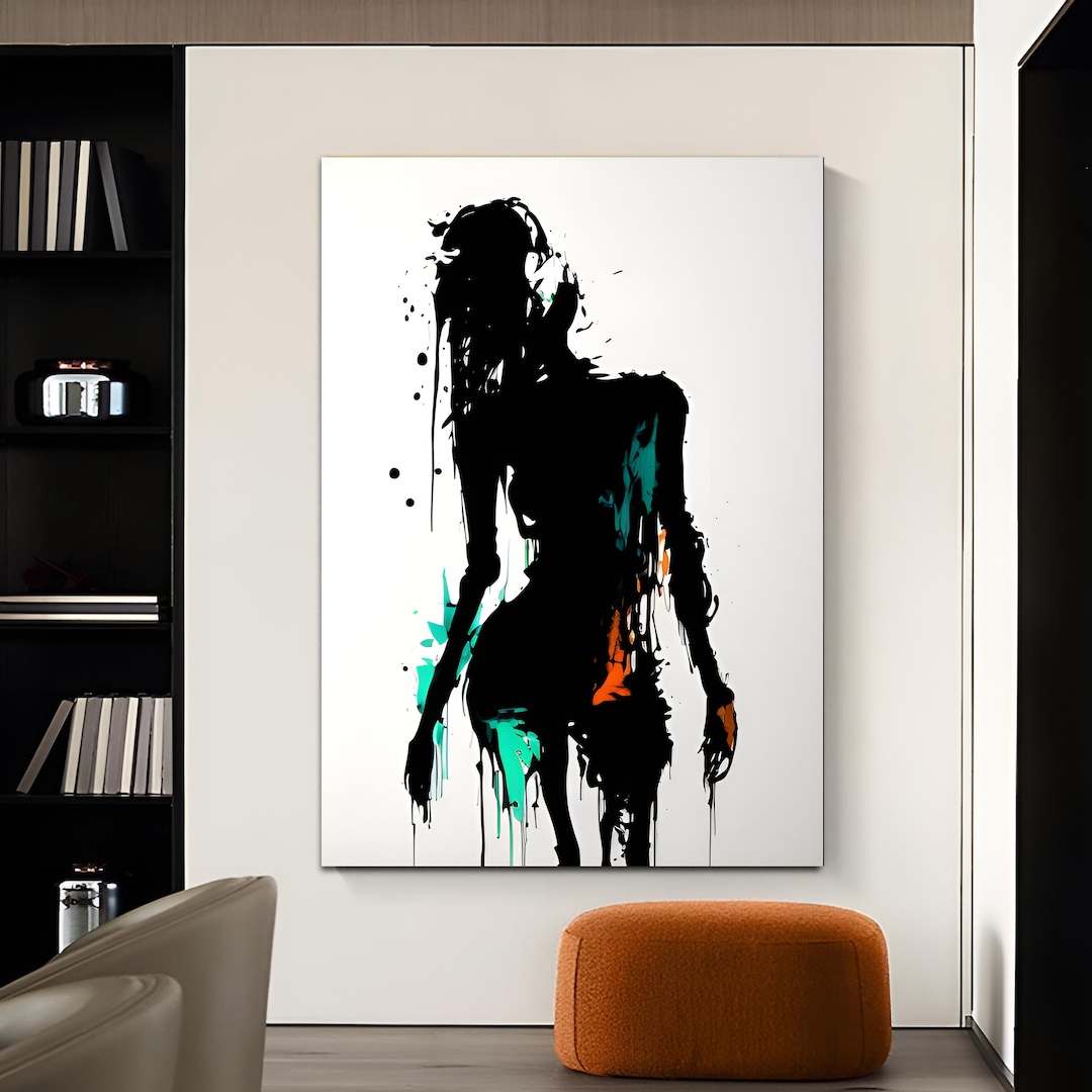 Woman Body Wall Art, Woman Oil Painting, Woman Abstract Wall Decor