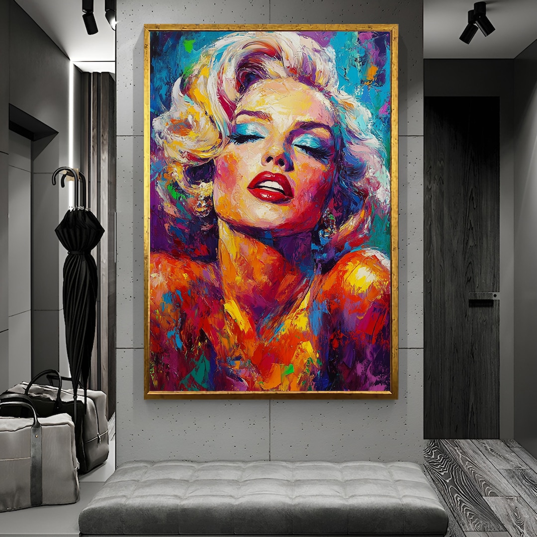 Marilyn Monroe Pop Art Canvas: Colorful Framed Wall Art - Etsy