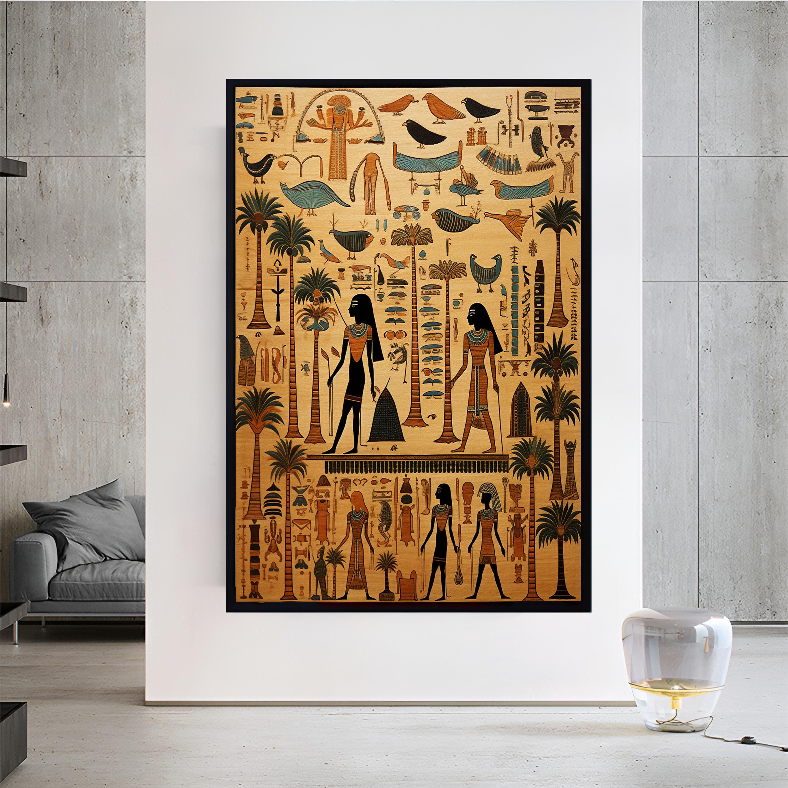 Ancient Egyptian Wall Art, Egyptian Mythology Wall Decor, Egyptian Gods ...