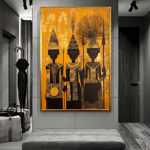 Tribal Art Canvas Print, Framed African Culture Wall Art - Etsy