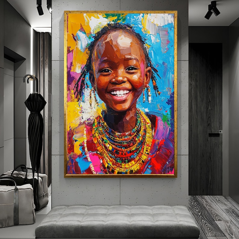 African Culture Wall Art Large Canvas Art African People Art  African Print Modern wall Art Framed Wall Art Wall Hanging interior Design