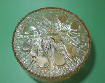Vintage Round Smoked Glass Sconce Mid Century Ceiling Wall Light 60s 70s