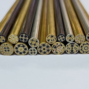 Mosaic pin for knife handles