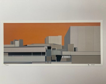 National Theatre London Fine Art Giclee Print