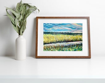 Magic in the Marsh Landscape art print for home decoration | A4, A3, A5
