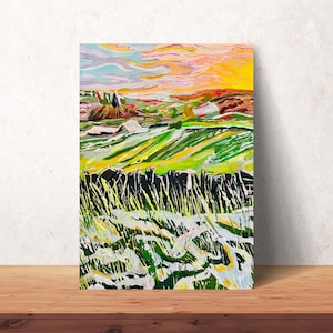 Winternachmittag im Tal Kunstdruck zur Dekoration | A4,A3,A5