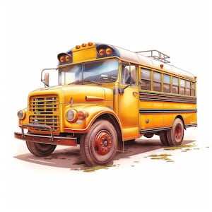 16 School Bus Clipart Fun And Educational Graphics For Crafts And Classroom Projects | Yellow Bus Illustrations For Kids&#39; Activities