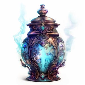 15 imágenes prediseñadas de pociones mágicas / Elixires encantadores y frascos de pociones para Halloween, brujería y fantasía / Arte de pociones místicas para proyectos de bricolaje