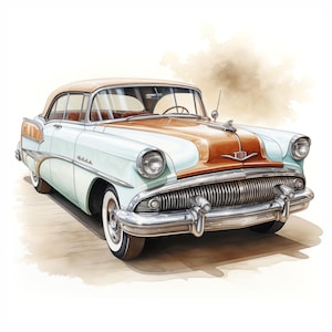 25 Vintage and Classic Cars Clipart | Retro Vehicle Illustrations for Crafts & Decor | Antique Car Art Collection for Scrapbooking