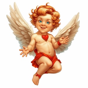 15 Cupid Clipart Romantic Angel Illustrations For Scrapbooking And Crafts | Vintage-Inspired Cupid Graphics | Valentine’s Day Digital Art