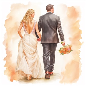 Elegant Wedding Couple Clipart, 12 HQ PNGs for Invitations, Scrapbooking, Digital Crafting, Bridal Themes, Commercial Use Digital Download