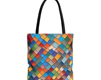 Stylish Mosaic Tile Bag. Tote bag with mosaic tiles motif.