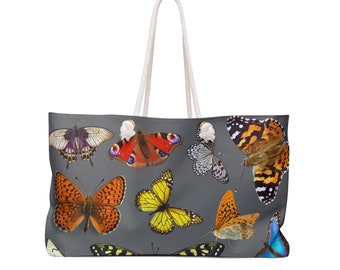 butterfly motif tote, shopper's delight. Butterflies. Butterfly. AI butterfly. Weekend bag. Laundry bag. Beach bag. Butterfly garden.