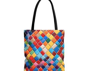 Stylish Mosaic Tile Bag. Tote bag with mosaic tile motif.