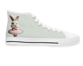 Damskie trampki króliczek, Eleganckie różowe trampki z puszystym króliczkiem w tutu, królik, puszysty królik