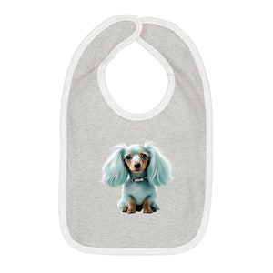 Baby bib with dachshund / dachshund print