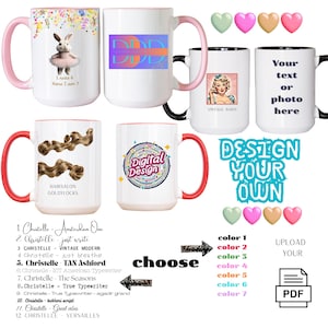 Taza de café con texto personalizado y foto | Taza personalizada con foto, 325 ml y 430 ml