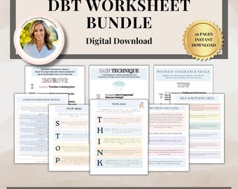 DBT Worksheets for therapist, dbt skills, dbt workbooks. dbt printables, dbt resources,therapy resources, therapist worksheets, psychology