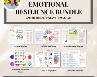 Teen Kids Therapy Emotional Resilience Bundle,Emotional Regulation & Coping Skills for Kids,Kids Play Therapy Worksheets,ACT calming corner