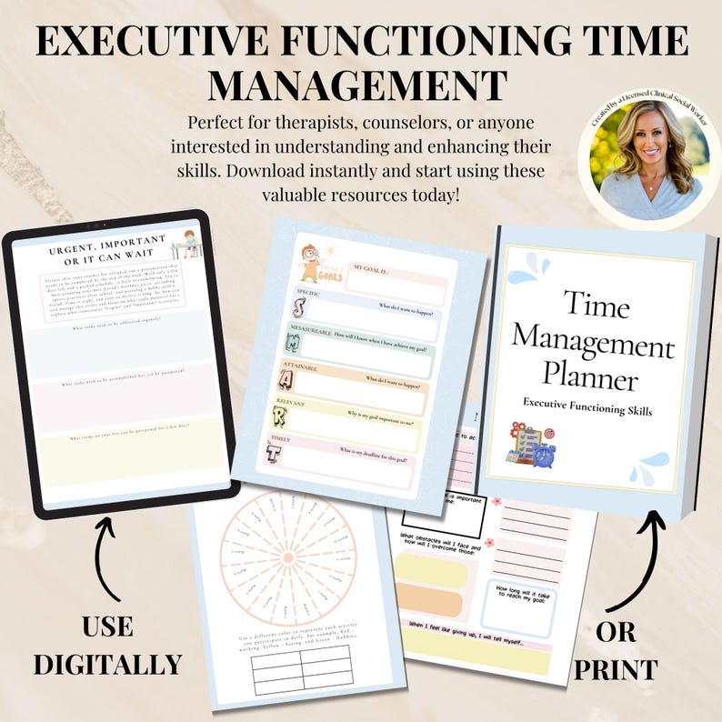Kids Time Management Worksheets, Executive Functioning Skills, Social ...