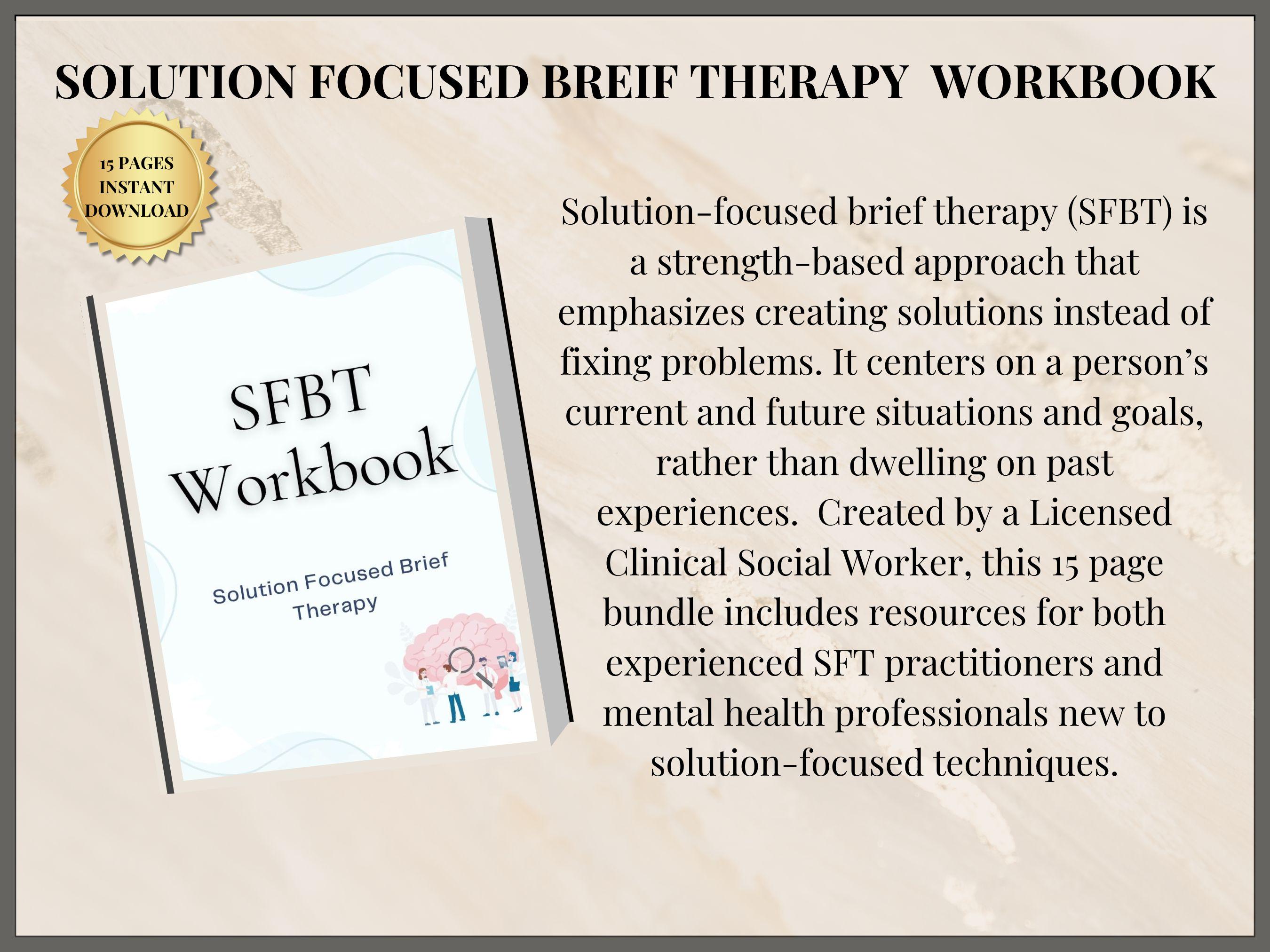 Solution Focused Therapy Goal Setting Worksheet