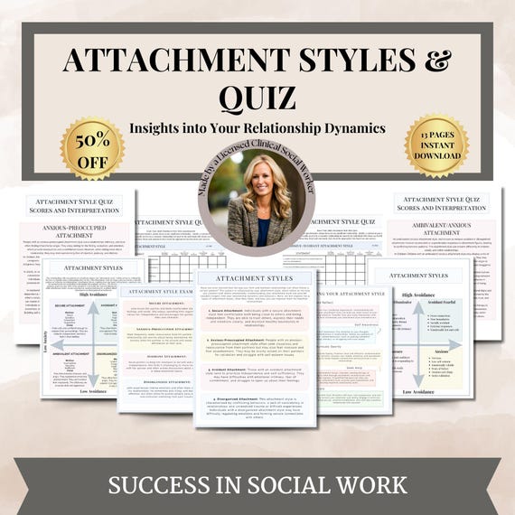 Attachment Styles Therapy Worksheets, Attachment Theory Cheat Sheet, adult attachment styles, couples counseling, attachment style quiz