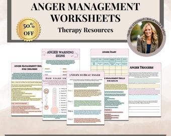 Anger Management Worksheets, Mental Health Worksheets, Self-Help, Therapy Tools, Self-Regulation, Therapist Resources, Calming Corner