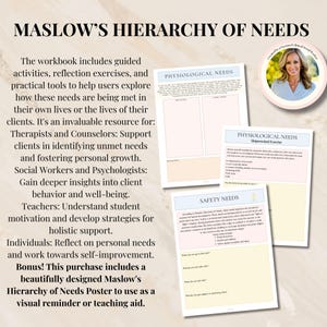 Maslow's Hierarchy of Needs Worksheets, Self Actualization, Mental ...