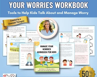 Cuaderno de ejercicios para la ansiedad en niños, Habilidades para afrontar la ansiedad en niños para relajarse y manejar la ansiedad, Cuaderno de ejercicios para la ansiedad en la orientación escolar para niños
