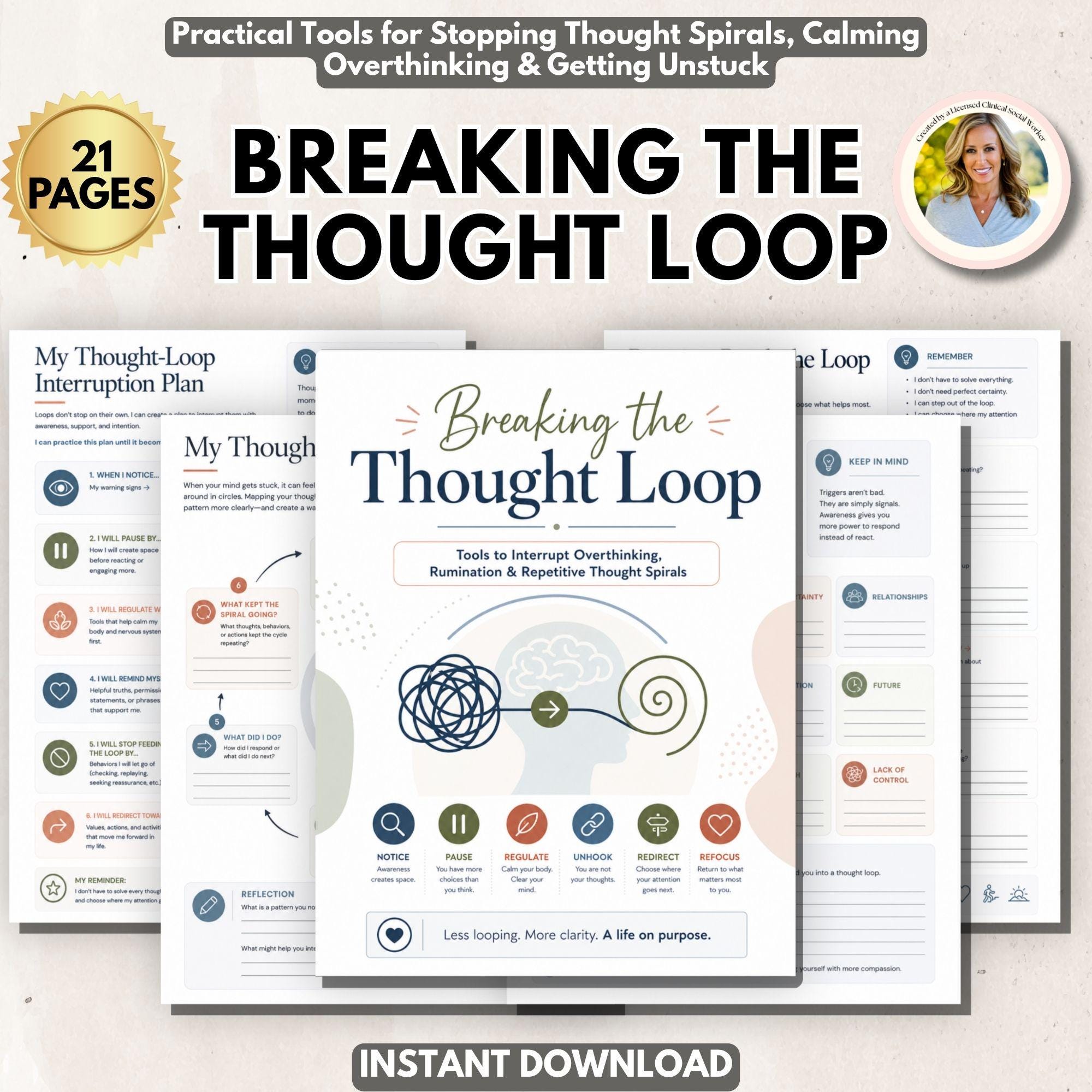 Cognitive Defusion Worksheets - Etsy