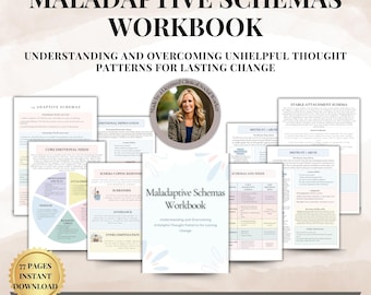Maladaptive Schemas Workbook & Schema Therapy Worksheets, schema imagery rescripting worksheets, schema therapy modes, maladaptive patterns