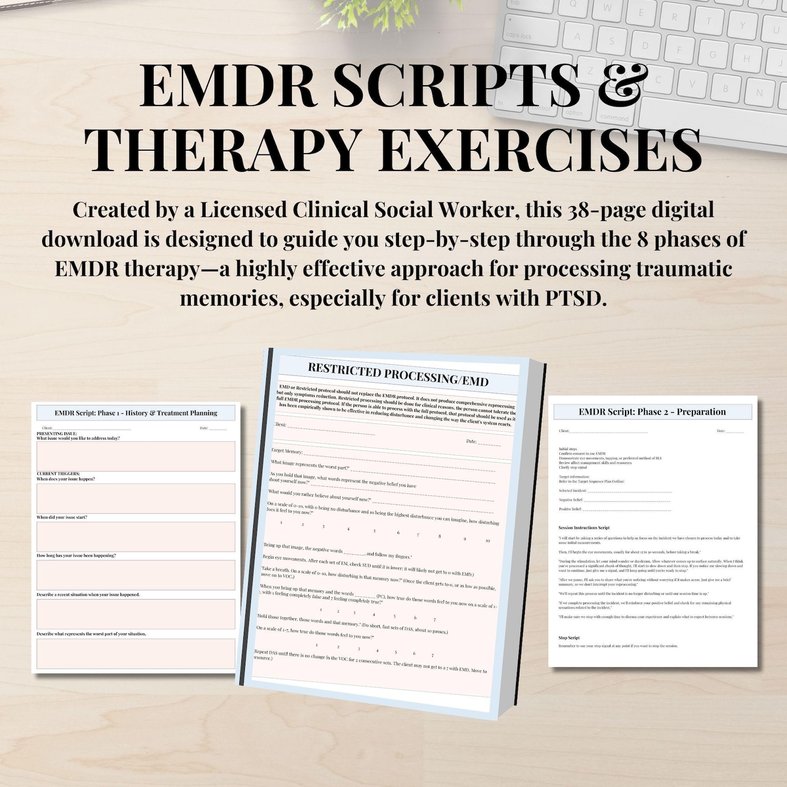 EMDR Scripts Phase 1-8, Eye Movement Psychotherapy, Eye Movement ...