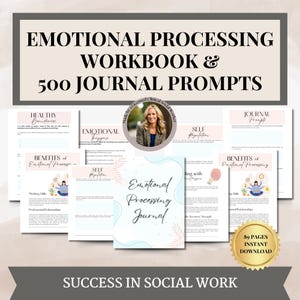 Processing Emotions Workbook Emotional Intelligence,Self-Regulation Trigger Processing Journal Prompts for emotional processing,therapy tool