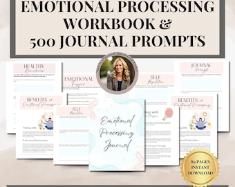 Processing Emotions Workbook Emotional Intelligence,Self-Regulation Trigger Processing Journal Prompts for emotional processing,therapy tool