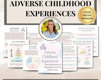 Adverse Childhood Experiences therapy worksheets, Healing your inner child, Reparenting your inner child, PTSD, trauma and abuse,ACE therapy