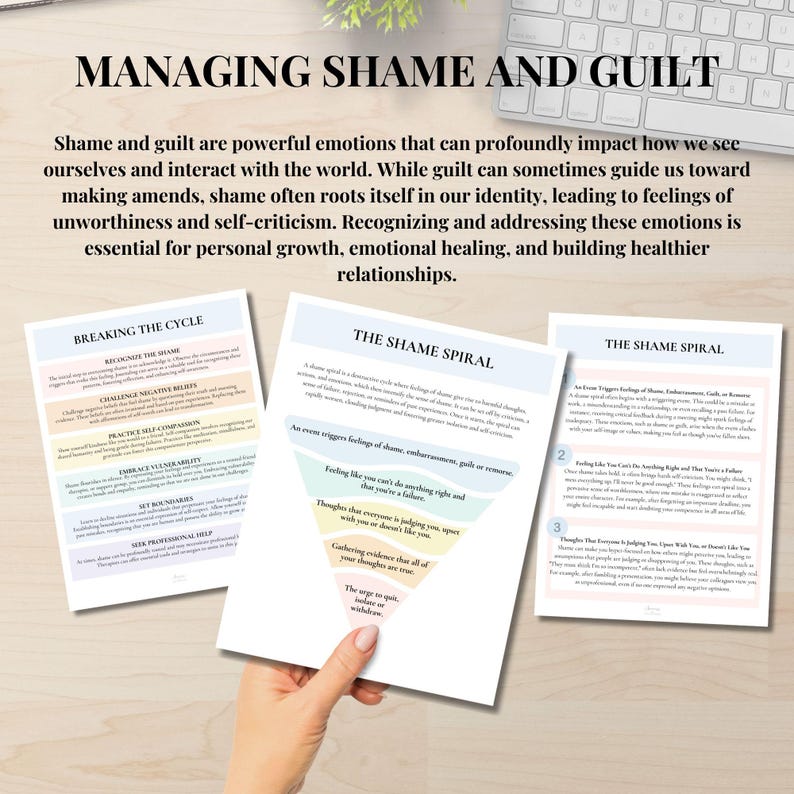Managing Shame Guilt Therapy Workbook Self care Journal therapy Managing Shame Guilt Therapy Workbook Self care Journal therapy
