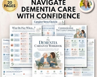 Dementia Caregiver Workbook, Caregiver Support & Communication Scripts, Dementia Care Guide, Alzheimer’s Caregiving Printable