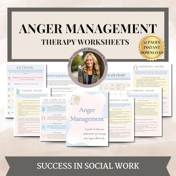 Anger management workbook therapy worksheets calming strategies Self-control,Emotional regulation worksheets,coping skills SEL self-help