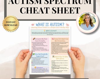Hoja informativa sobre el autismo infantil para terapeutas, padres, orientadores escolares y trabajadores sociales. Hoja de trabajo para niños neurodivergentes sobre el trastorno del espectro autista.