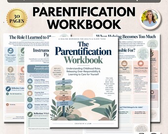 Parentification Workbook for Adults, Childhood Trauma Therapy Worksheets, Boundaries, People Pleasing & Inner Child Healing