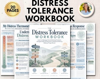 DBT Distress Tolerance Workbook, TIPP STOP Accepts, Radical Acceptance, Printable Therapy Homework Tools Crisis Survival Skills Worksheets