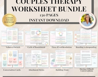 Couples Therapy Resource Bundle, Couples Counseling, Communication Tools Couples Counseling Reacting and Responding Questions Trust Building