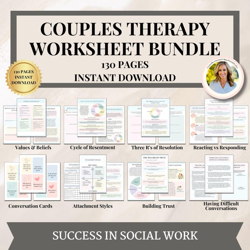 Therapist Marriage Worksheets - Etsy