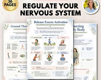 Nervous System Regulation Toolkit | Somatic Exercises, Grounding Tools & Emotional Regulation Printables