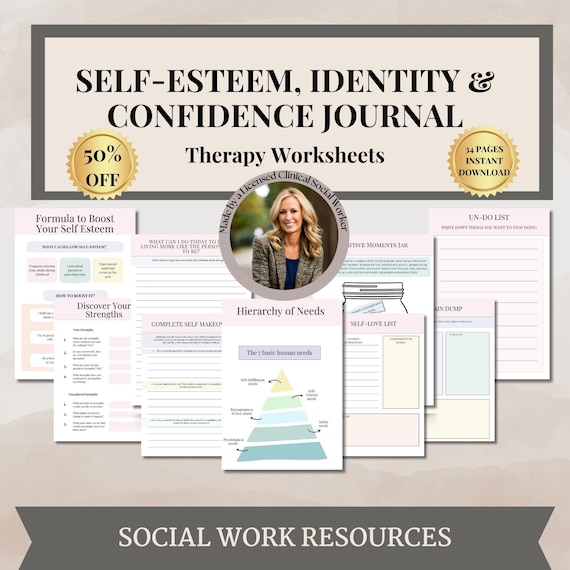 Self esteem worksheets, therapy worksheets, therapy resources, confidence worksheets, teen health, therapy office decor, social psychology