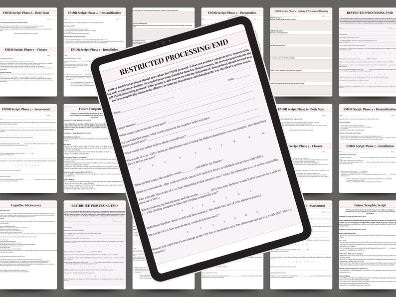 EMDR Scripts Phase 1-8, Eye Movement Psychotherapy, Eye Movement ...